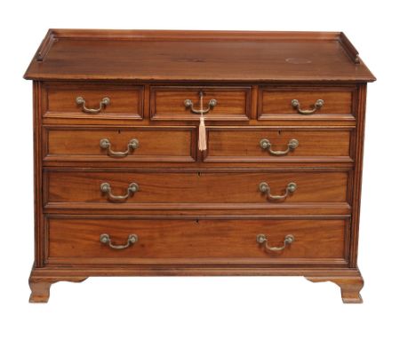 Two similar mahogany chests of drawers , late 19th early 20th century  Two similar mahogany chests of drawers  , late 19th ea