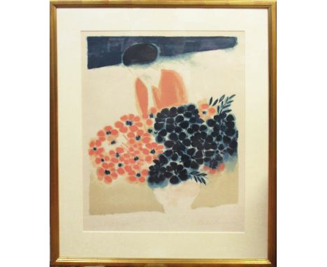 ANDRÉ BRASILLIER, 'Bouquet Parisienne' lithograph in colours, E. A., signed and numbered 19/25, 64cm x 50cm, framed and glaze