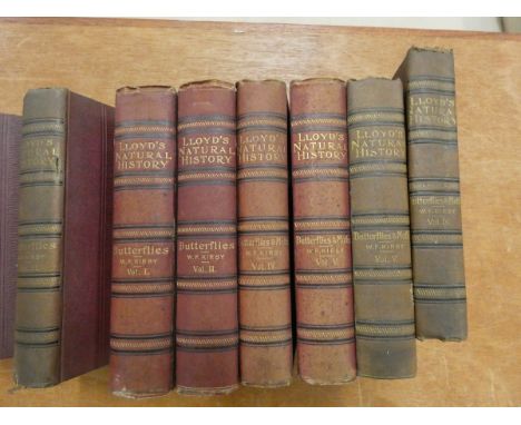 BOWDLER SHARPE R. (Ed).&nbsp;&nbsp;Lloyd's Natural History, Butterflies &amp; Butterflies &amp; Moths. 9 various vols. from t
