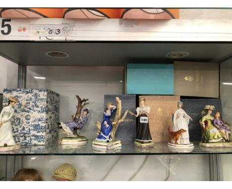 SIX ROYAL WORCESTER FIGURES OF LADIES