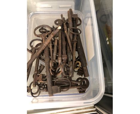 A COLLECTION OF VINTAGE IRON KEYS