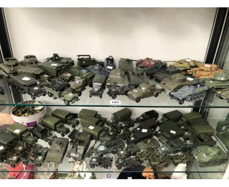 A COLLECTION OF SOLIDO DIE CAST AMERICAN AND GERMAN MILITARY VEHICLES
