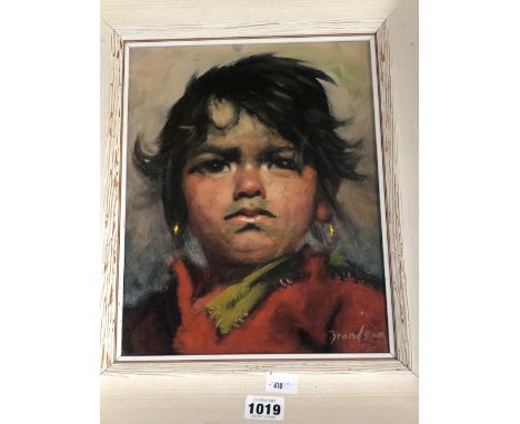 BRANDSMA (20th CENTURY) ARR. PORTRAIT OF ARRABELLA, SIGNED, OIL ON CANVAS. 31 x 26cms. TOGETHER WITH ANOTHER SIMILAR PORTRAIT