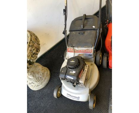 A MASPORT LAWN MOWER WITH BRIGGS AND STRATTON ENGINE