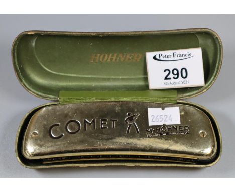 M Hohner comet harmonica in fitted case.(B.P. 21% + VAT) 