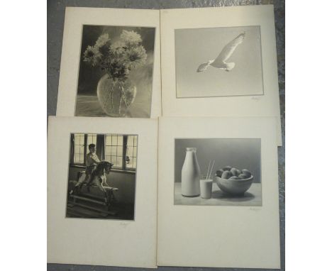 A Cocking, a group of exhibited black and white photographs, 1920's/40's, mounted on board with card mounts, including portra