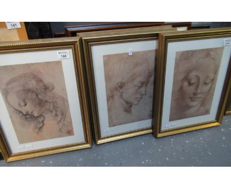 A group of assorted furnishing pictures and maps to include; Leonardo Da Vinci prints, part of an ordnance survey map of Glam