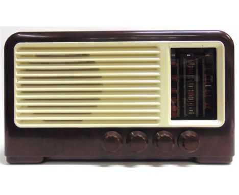 FOUR RADIOS comprising a Cossor Melody Maker Model 501AC brown bakelite radio, serial no. 817533, not currently working; Ferr