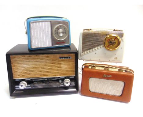 FOUR RADIOS comprising a Philips Type B3G 75U radio, serial no. BA 43767, in working order; KB Golden Rhapsody portable radio