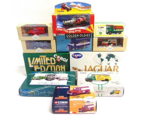 ELEVEN CORGI DIECAST MODELS  including two gift sets, each mint or near mint and boxed