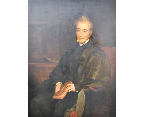 ENGLISH SCHOOL, 19TH CENTURY Portrait of Charles Webb Le Bas Oil on canvas Labelled verso with biographical details of the si