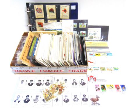 ASSORTED COLLECTABLES  comprising cigarette card part sets, including seventy assorted Kensitas silk flags and Nostalgia Repr