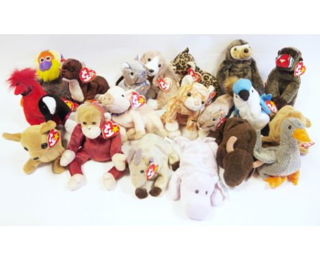 Large quantity of TY Beanie Babies Chinese Zodiac rat, snake, pig, ox, rabbit, tiger, goat, horse, monkey and other Beanie Ba