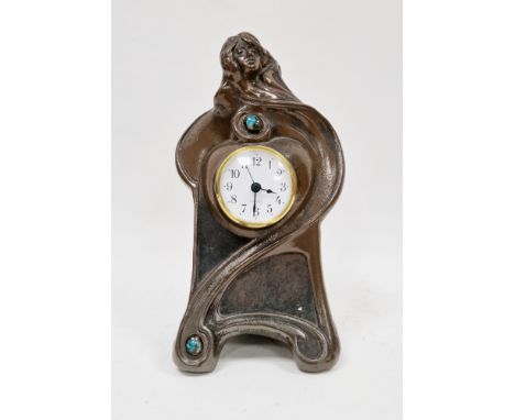 Bretby Art Nouveau stoneware clockcase, circa 1900, impressed factory marks, registration mark and pattern no. 1788, glazed t