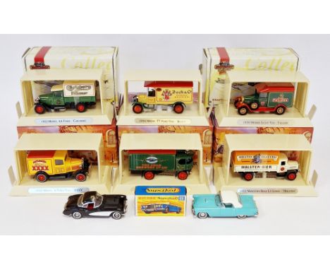 Six boxed Matchbox Models of Yesteryear 'The Great Beers of the World' series vehicles including YGB02, 1926 model TT Ford va