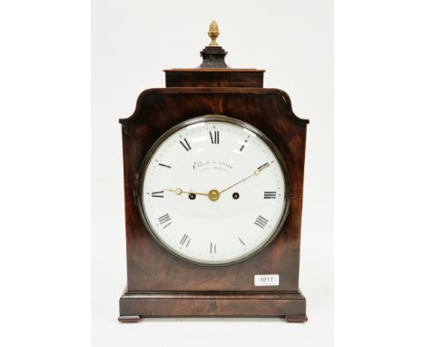 Regency rosewood 8-day chiming bracket clock by&nbsp;Ellicott and Taylor&nbsp;of Royal Exchange,&nbsp;the case with moulded t