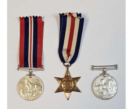 World War I 1914-1918 medal awarded to Pte A.E Cooksey, Glouc R 11571 together with World War II defence medal and France and