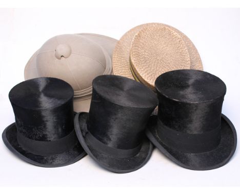 A group of five vintage hats and two others