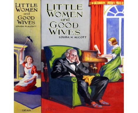William P. Caton Woodville. Post jacket art for Little Women and Good Wives. Initialled. 29cm x 25cm