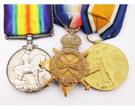 A WWI group of three medals awarded to 13147 PTE G. Irving Liverpool R