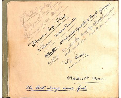 Book of Bomber Command Heroes, an extraordinary WWII interest autograph book. 230 autographs including Many DFC, AFC MID meda