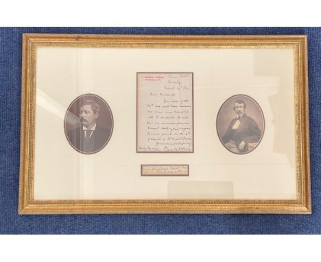 Henry M Stanley and Dr David Livingstone 22x14 rare mounted and framed signature piece includes a ALS dated November 27 1894 
