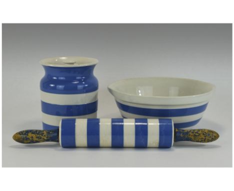 TG Green Cover Jar, Rolling Pin and Mixing Bowl.