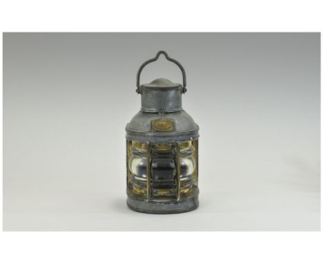A Vintage Nautical Improved Combination- Ships Launch Lamp. Used Condition but No Damage. 11.5 Inches High.