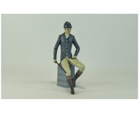 Lladro Figure ' Gentleman Equestrian ' Model Num 5329. c.1985 - 1988. Sculpture Francisco Catala. Size 10.25 Inches High. Min