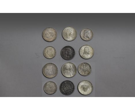 A Collection of High Grade Silver Coins ( 6 ) Coins In Total. 1/ Romania 100 000 Lei Date 1946, Nearly Uncirculated. 2/ Willh