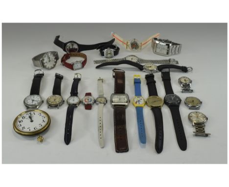 Collection of Mostly Gents Wrist Watches comprising Roamer, Ingersol, Siro, Swatch, Timex, Smiths etc. Manual wind and quartz