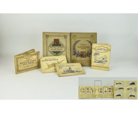 A Vintage Collection of Original John Player & Sons Cigarette Card Sets. Features 6 Albums In Total. 1/ An Album of Motor Car