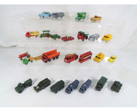 Matchbox by Lesney - 25 diecast models comprising two 10 ton pressure refuellers, road roller, tractor with driver figure, tr