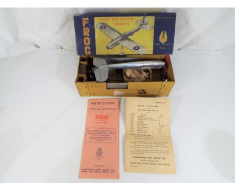 A vintage Frog single seat fighter Mark V in original box with instructions