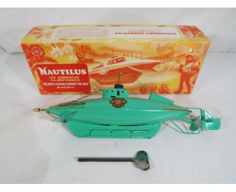 Sutcliffe Models - A Sutcliffe Models 'Nautilus' tinplate clockwork submarine based on the submarine from Walt Disney's '20,0