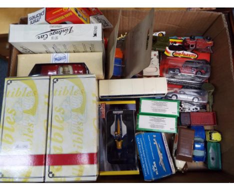 Diecast - a quantity of diecast model motor vehicles ranging from playworn to boxed to include Corgi Atlas Editions, Majorett