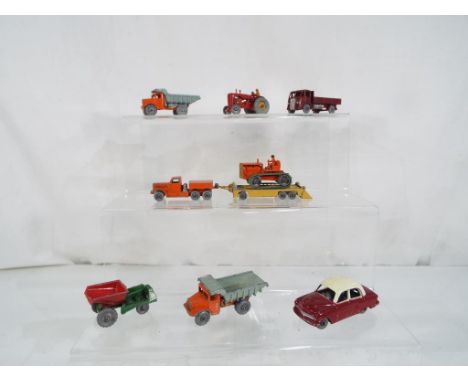 Matchbox by Lesney - Nine unboxed diecast model motor vehicles by Lesney from the Matchbox series to include Massey Harris Tr