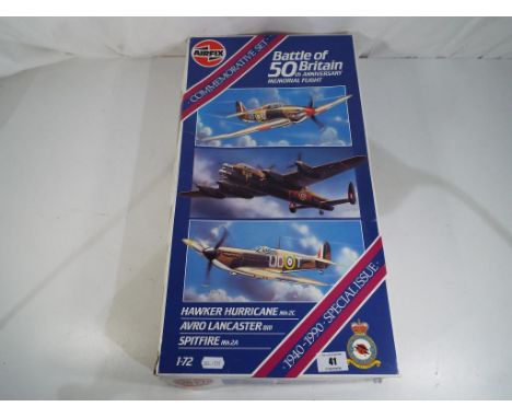 Airfix - an Airfix 1:72 scale  set commemorating The Battle of Britain 50th Anniversary Memorial Flight in original box, also