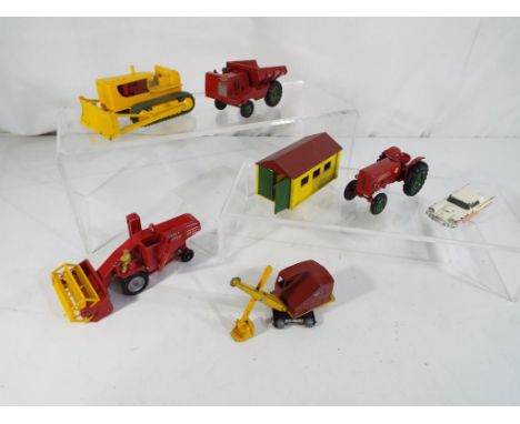 Matchbox - 7 diecast models comprising McCormick International Tractor, D9 Caterpillar, Ruston-Bucyrus excavator, Muir-Hill D