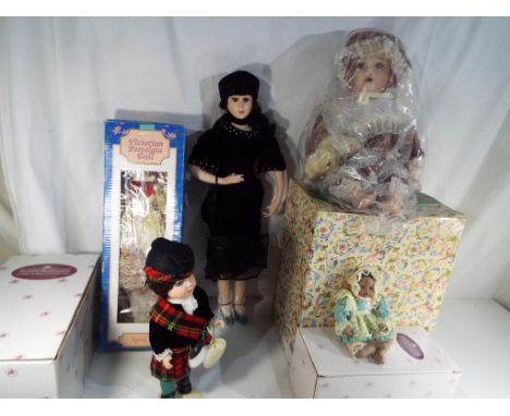 Dolls - Five good quality dressed dolls to include an Ashton-Drake toddler, an Alberon doll entitled Bruce, a dressed doll wi