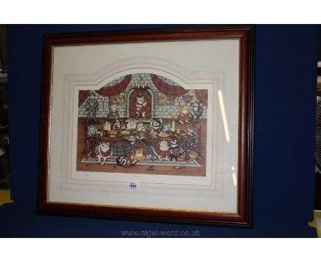 A framed and mounted Linda Jane Smith limited edition Print no. 591/750 entitled Hogmanay