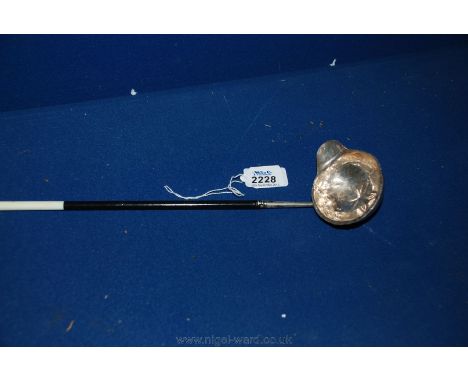 A Silver toddy Ladle, unmarked  