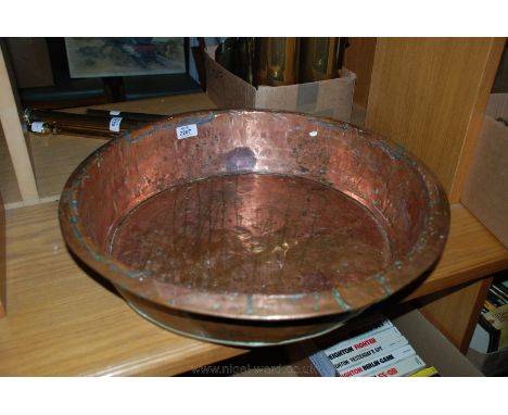 A large Copper Basin, 21'' diameter