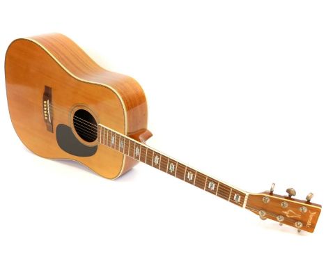 Yamaki acoustic guitar Yamaki YW60 dreadnought acoustic guitar, 64.5cm scale length, rosewood back, sides and fingerboard inl