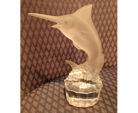 Goebel glass leaping sword fish H: 12 cm 