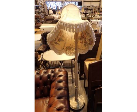Carved and painted standard lamp