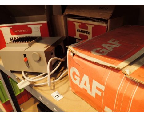 Two Haminex 300 slide projectors with gaf slide projector  CONDITION REPORT: All electrical items in this lot have been PAT t