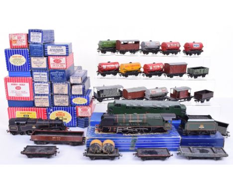 Hornby Dublo locomotives, rolling stock and accessories, boxed EDL12 4-6-2 Duchess of Montrose and D12 tender, good condition