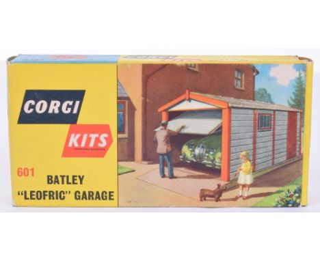Corgi Kits,601 Batley “Leofric” Garage, plastic construction kit, unmade with instruction leaflet, mint boxed.