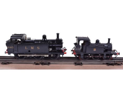 0 gauge kit built two 0-6-0 side tank engine, two-rail electric, LMS 1640 nicely finished and detailed with brakes, external 